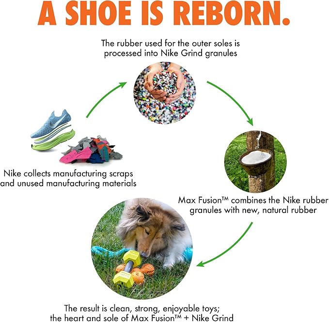 Max Fusion with Nike Grind, Arlee Roped Dog Toy, Chew Toy for Play, Fetch, Tug, L