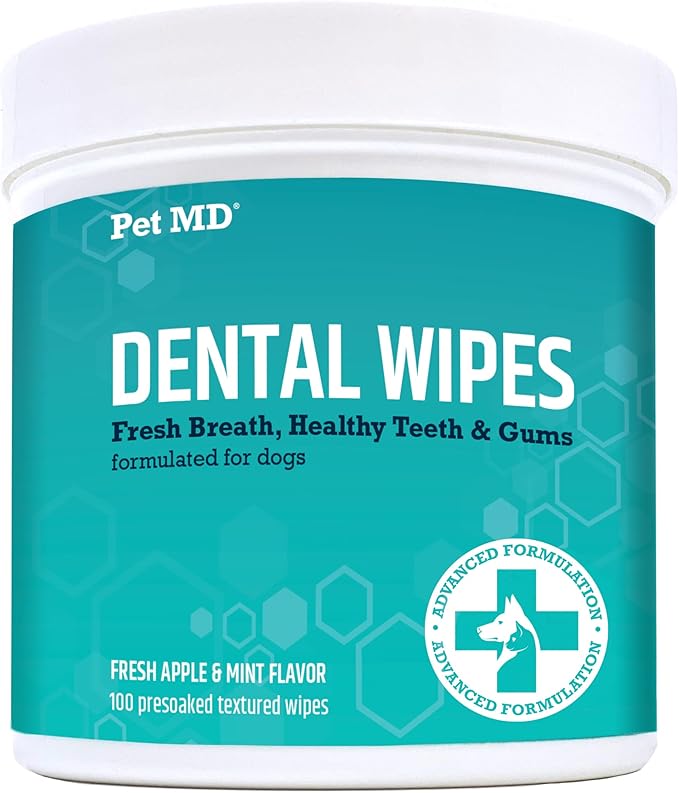 Pet MD Proden PlaqueOff & Dental Wipes for Dogs