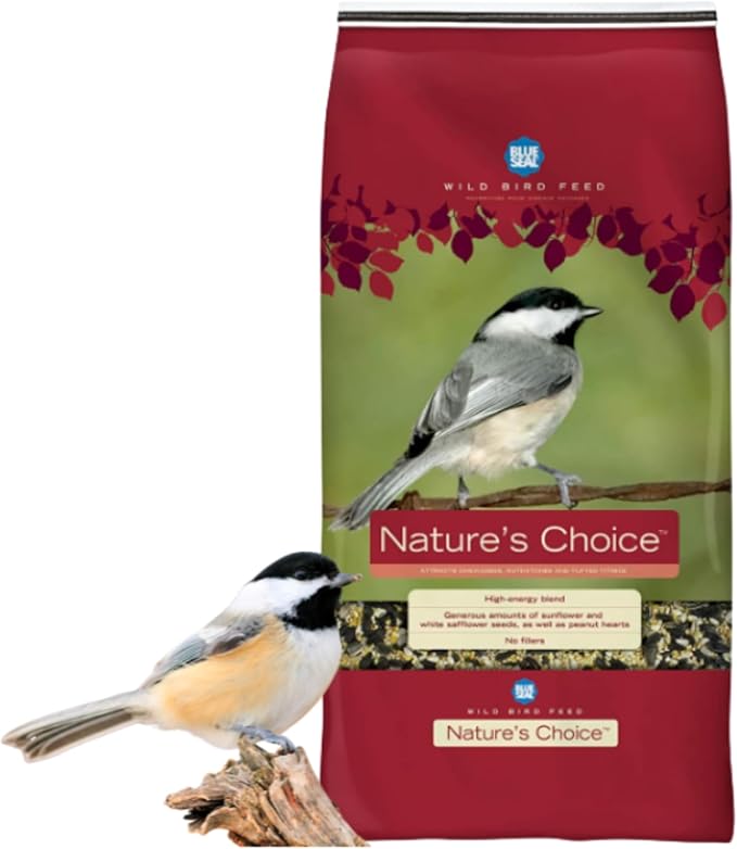 Blue Seal Nature's Choice Wild Bird Seed | High Energy Blend, Sunflower and White Safflower Seeds, No Filler | 20 Pound Bag