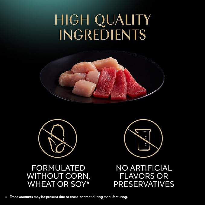 Sheba Perfect Portions Wet Cat Food Cuts in Gravy Variety Pack, Roasted Chicken Entree and with Sustainable Tuna, 2.6 oz. Twin-Pack Trays (12 Count, 24 Servings)