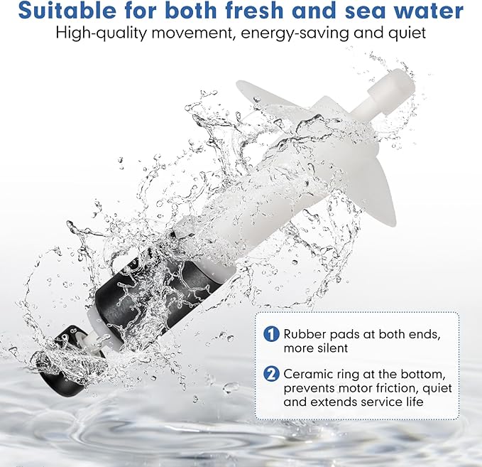 hygger 1320GPH Aquarium Wave Maker Pump with Strong Magnetic Suction Base, Ultra-quiet 360 Degree Rotating Submersible Power Head, for 20-60 Gal Freshwater Saltwater Tank