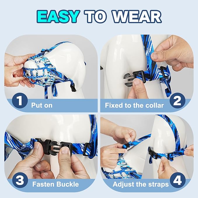 Basket Muzzle to Prevent Biting, Dog Muzzle for Large Medium Small Dogs Allows Panting Drinking Anti Chewing, Perfect for Grooming Trimming Training and Aggressive Reactive Dogs (Blue, Size 4)