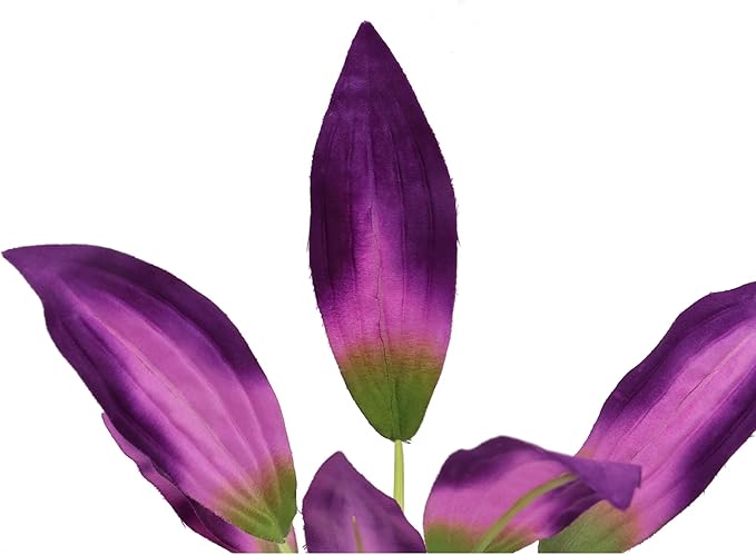 Silk Aquarium Plants for Betta Fish Tank, 2 Pcs 8 Inch Small Silk Aquarium Plant Aquatic Water Grass Decoration, Purple