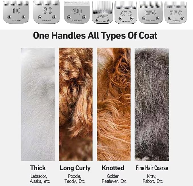 2PCS 30 Blades Dog Grooming Blades Compatible with Andis Dog Clippers,Dog Clipper Blades Compatible with Oster A5,Wahl km10 Dog Clippers for Animal Dog Cat Horse,Stainless-Steel Blade Sharp