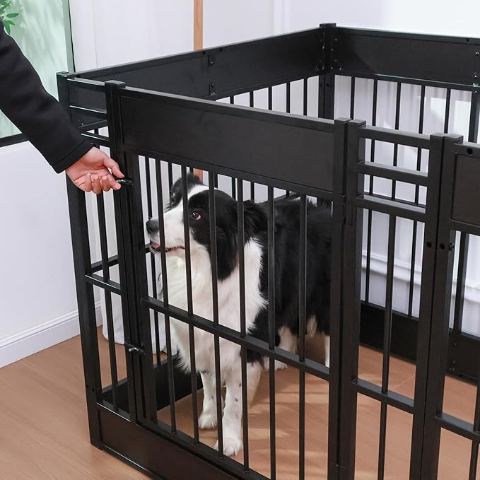 Dog Playpen, 31.5" Height Dog Pen Indoor, Heavy Duty, Safe and Sturdy, Furniture Style Puppy playpen
