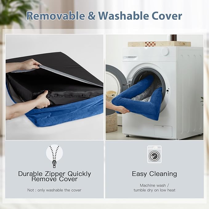 WNPETHOME XXL Extra Large Dog Bed, Washable Dog Couch with Removable Waterproof Cover, Orthopedic Large Pet Sofa Bed with Bolster Sides for Sleeping