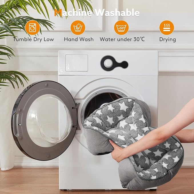 SIWA MARY Rectangle Dog Bed for Medium Large Dogs, Calming Dogs Bed Large Size, Orthopedic Dog Sofa Bed, Warming Soft Calming Sleeping Puppy Bed, Pet Bed with Anti-Slip Bottom, M(30"x24"x9")