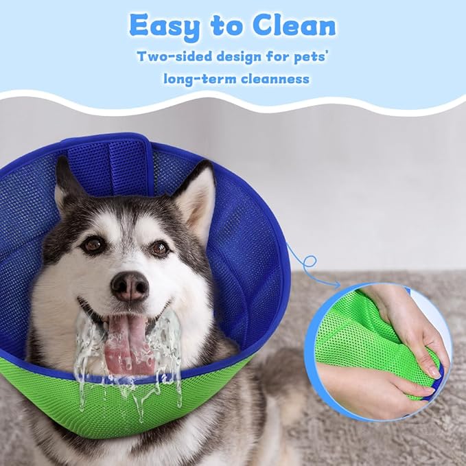 Inspack Soft Dog Cone Collar Alternative, E Cones for Small Dogs/Cat/Puppy to Stop Licking after Surgery, Comfortable All Paws Comfy Elizabethan Collars, Neuter Recovery Ecollars of Shame Alternatives