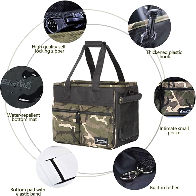 Cat Carrier Bag, Foldable Pet Bag Airline Approved, Pet Travel Carrier for Medium Cats Small Cats Dogs, Sturdy Transport Carriers Long Trips(Grey)