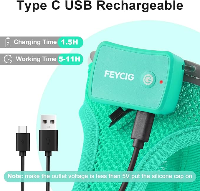 Light Up Dog Harness,Rechargeable LED Dog Harness for Small Medium Large Dogs,Reflective Lighted Safety Vest for Night Walking & Camping,Lightweight & Adjustable,Light Green,S