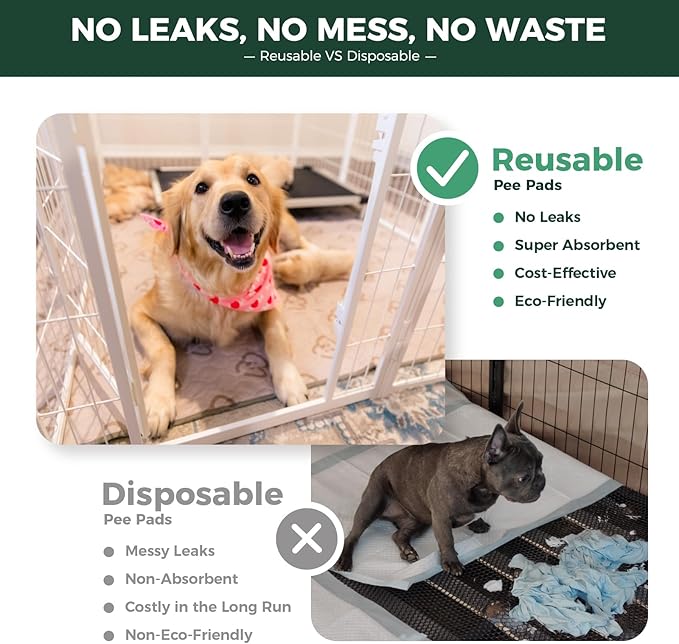 FXW Washable Pee Pads for Dogs, Puppy Pads with Super Absorbent, Specifically Designed for FXW Rollick/Homeplus 32/40/45inch 8 Panels Dog Playpen, 71" Square, Khaki, 2 Packs