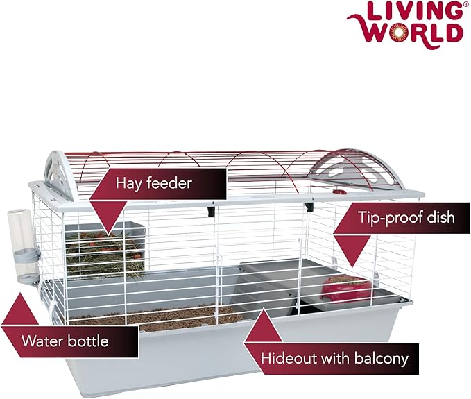 Living World - Deluxe Hybrid Habitat, Large - Rabbit, Guinea Pig, Chinchillas, and Small Animal Cage