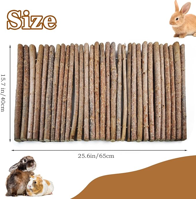 kathson Rabbit Bridge Wooden Hamster Climbing Tunnel Bunny Extra Large Ladder Wood Flexible Hideout for Guinea Pig Chinchilla Ferret Hedgehog Rat Squirrel and Other Rodents(26 x 16 in)