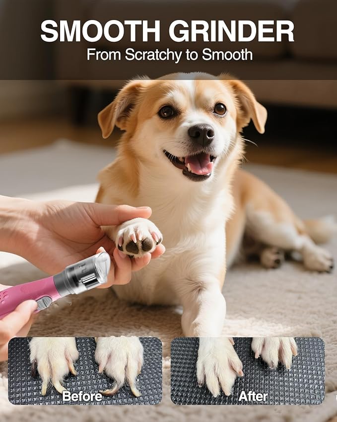 WORKPRO 6-Speed Dog Nail Grinder, Pet Nail Grinder for Small, Medium, and Large Dogs and Cats, 70 Accessories Rotary Tool with Type-C Charging Cable and Storage Bag for Sanding, Carving, and Polishing