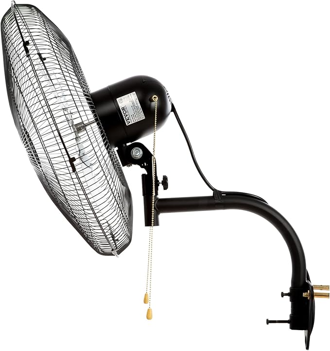 VEVOR Wall Mount Fan, 2 PCS 20 inch Oscillating, 3-speed High Velocity Max. 4000 CFM Industrial Wall Fan for Indoor, Commercial, Residential, Warehouse, Greenhouse, Workshop, Basement, Garage,Black