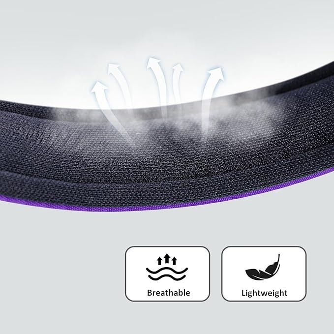 Didog Soft Padded Dog Collars for Small Dogs, Lightweight and Breathable Purple Dog Collar with Metal Buckle, Purple, M