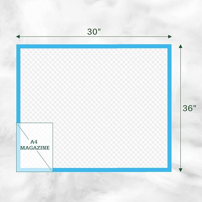 Bed Pads Disposable 30" x 36" [100 Count] Adult Incontinence Underpads, Heavy Duty Absorbent Pee Pad, XL Chucks Leakproof, Extra Large Puppy Training Pad, Waterproof Baby Changing Pad