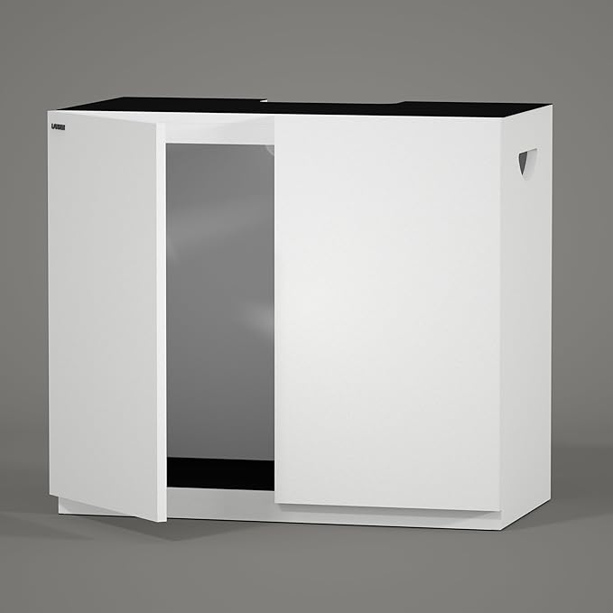 LANDEN Aquarium Stand and Cabinet, for up to 44Gal Tank, Fish Tank, Nano Foam Leveling Mat Included, Contemporary and Simple Design, Wooden Matte White Painted W35.5xD17.7xH31.49in (Stand Only)