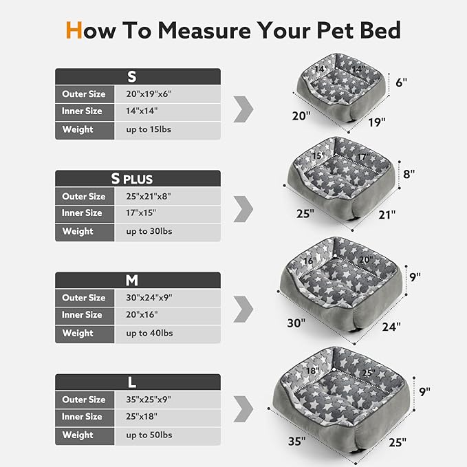 SIWA MARY Medium Dog Bed - Washable, Orthopedic, Soft Calming Puppy Bed, Fluffy Durable Pet Bed with Non-Slip Bottom - M(30"x24"x9") Dark Grey