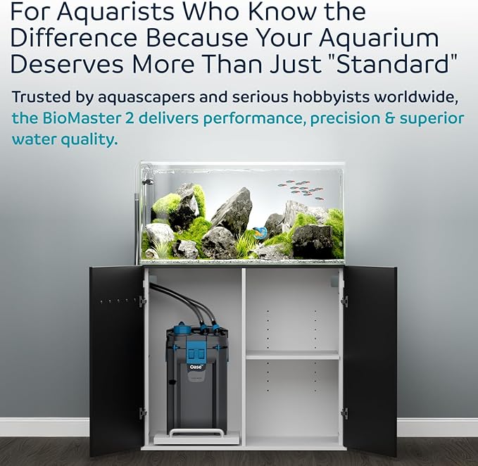 OASE BioMaster 2 Thermo 600 Canister Filter for Aquariums – External Aquarium Filter with Built-in Heater – EasyClean Pre-Filter, Quiet Operation – Freshwater & Saltwater, Up to 160 Gallons