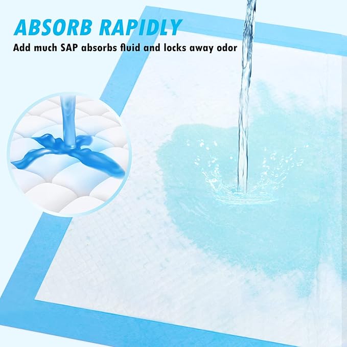 Pet Training Dog Pee Pads 32" x 36" Disposable Pee Pads -35 Count Superior XX-Large Puppy Pads Waterproof Disposable Training Pads for Dogs Cats Rabbit, Heavy Duty Leak-Proof Quick Dry