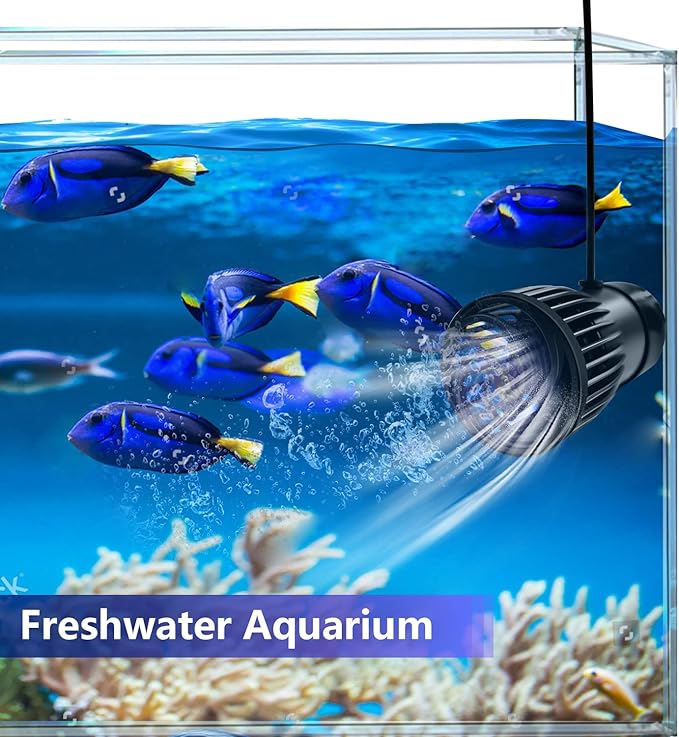 CONQUERALL 520-2600GPH 15W Wave Maker for Aquarium 24V DC Fish Tank Wave maker Sine Wave Technology Large Flow and Ultra Quiet Suit for Freshwater and Saltwater