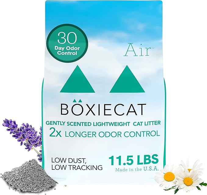 Boxie Gently Scented Cat Litter, Lightweight 30-Day Odor Control, Clumping, 11.5lb