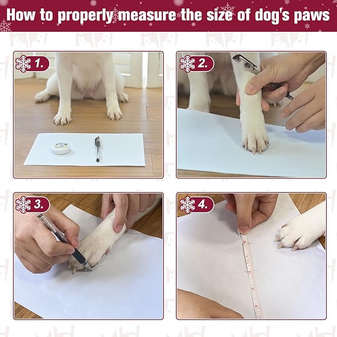 BEAUTYZOO Christmas Winter Anti-Slip Dog Socks with Grips Traction Control for Small Medium Large Dogs, Non Skid Indoor Double Side Pet Paw Protector for Hardwood Floor Wear, Snowflake S