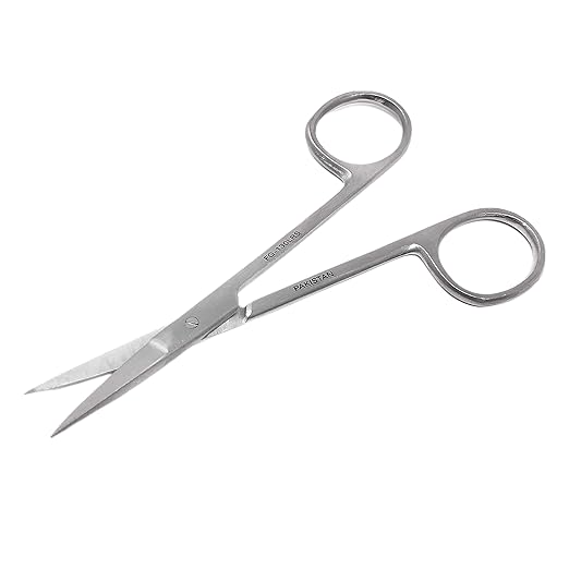 Cynamed Iris Micro Dissecting Precision Lab Scissors, Fine Point Straight - Perfect for Doctors, Nurses, EMS, Students, Education & Training and More (Pack of 5)
