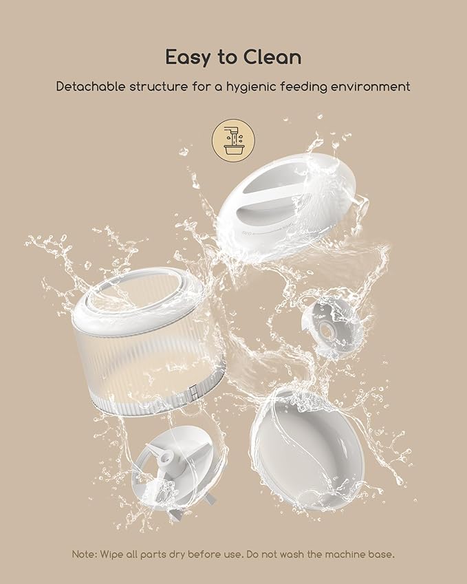 Faroro Automatic Cat Feeder with Camera, 3MP HD Video with Night Vision, 5G WiFi Cat Feeder Automatic with APP Control, 2-Way Audio, Low Food Sensor, Motion Alerts for Cats and Dogs