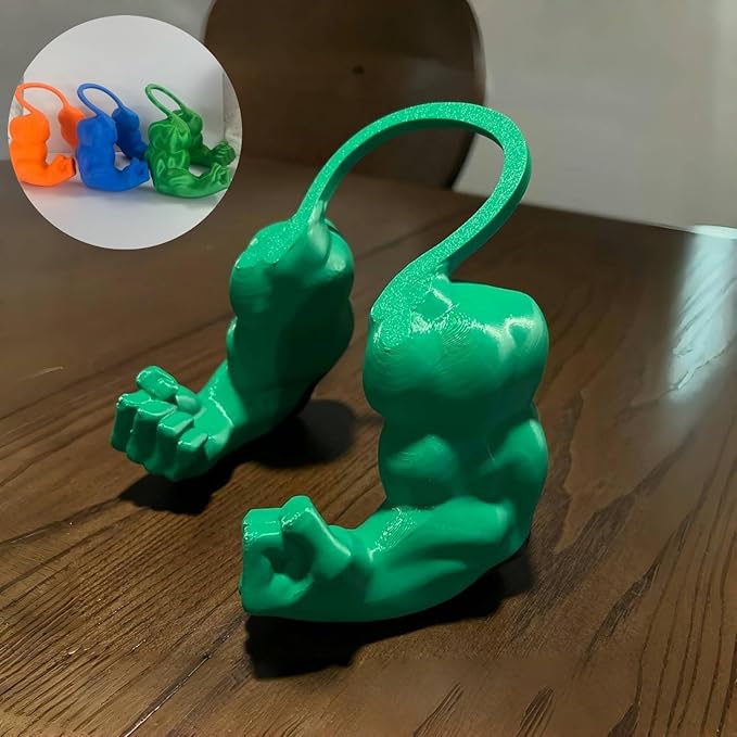 Funny Cat Muscle Arm, 3D Print Cat Neck Arm with Muscles, Funny Pet Prop Boom Arm, for Kitten Birthday Party Supplies(Red)