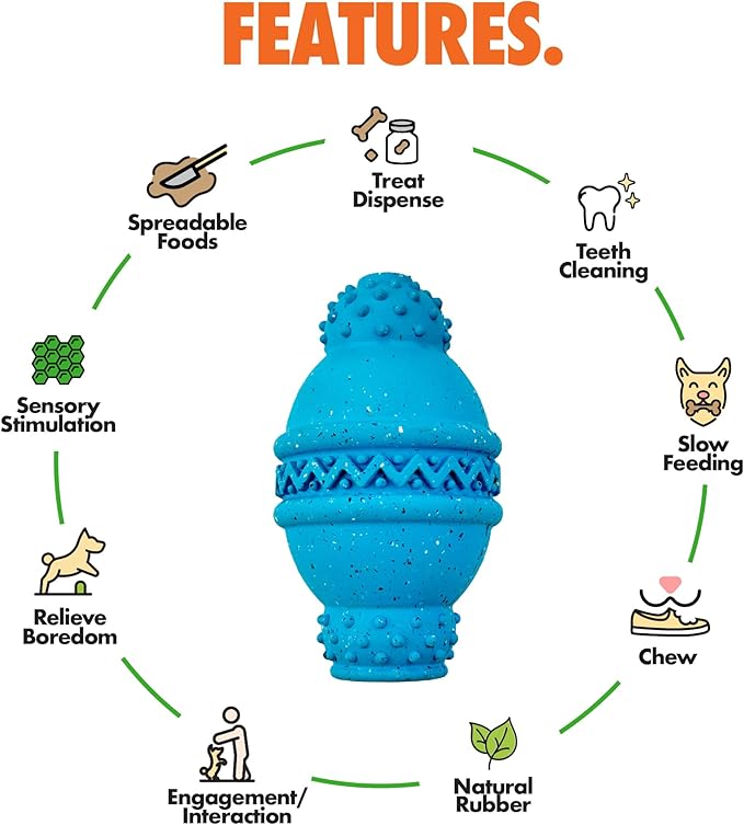 Max Fusion with Nike Grind, Arlee Cannon Treat Dispensing Dog Toy, Durable Dog Treat Toy, XL