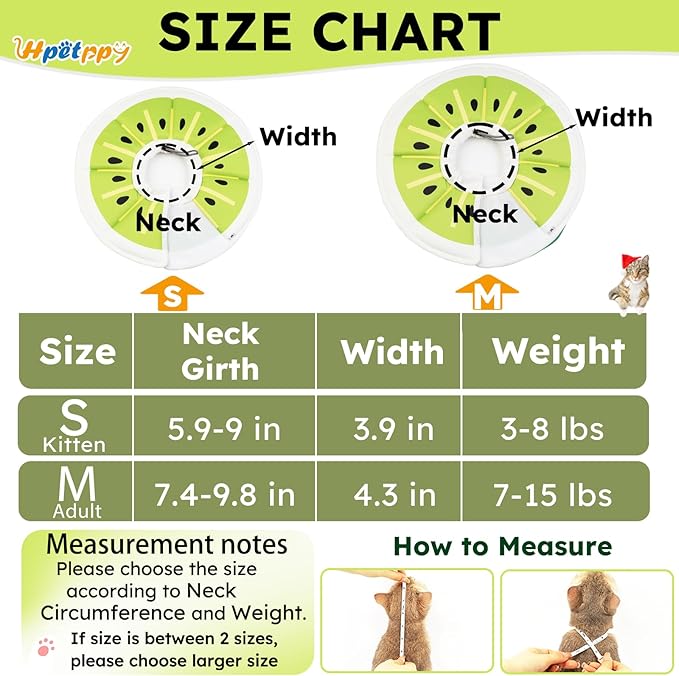 Cat Cone Collar Soft, Waterproof Cat Recovery Collar After Surgery, Adjustable Pet Donut Collar, Safety Elizabethan Collar to Prevent Licking Wounds for Kittens, Pet Cone Alternative