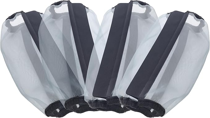 Horse Fly Boots Set of 4, Ultra Lightweight Breathable Mesh Leg Wraps, Non-Slip Fit, Reduce Stomping, Universal Size, Ideal for Summer Grey