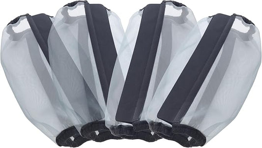 Horse Fly Boots Set of 4, Ultra Lightweight Breathable Mesh Leg Wraps, Non-Slip Fit, Reduce Stomping, Universal Size, Ideal for Summer Grey