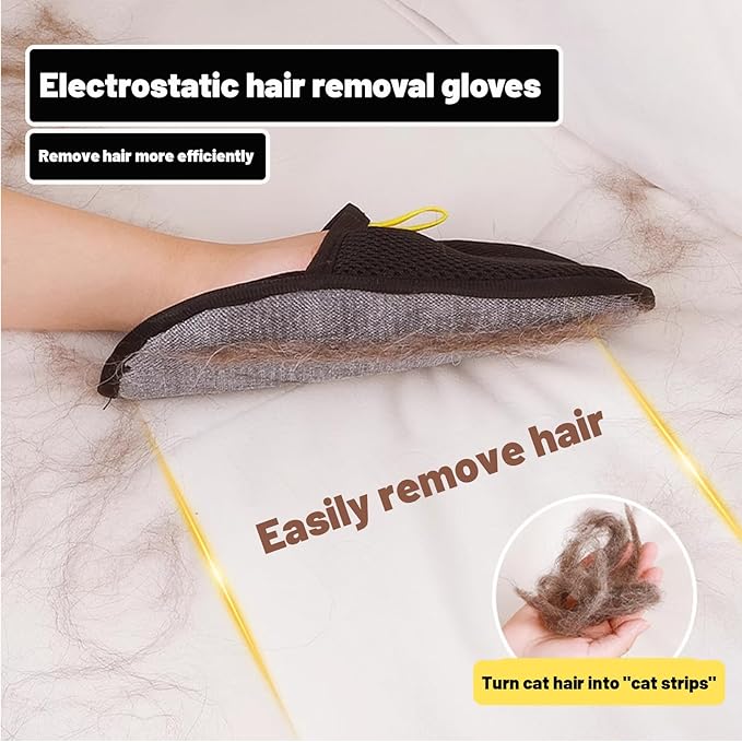 Pet Hair Remover, Brush Pet Hair, Pet Hair Removal Glove, Electrostatic Gloves Pet Hair Removal, Upgrade Reusable for Couch Furniture Carpet (3 PCS)