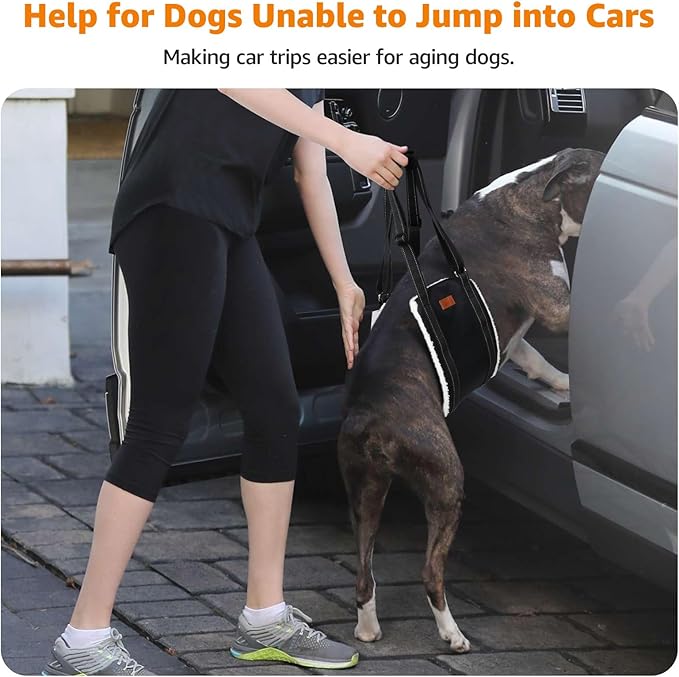 LOOBANI Portable Dog Sling for Back Legs, Hip Support Harness to Help Lift Dogs Rear for Canine Aid and Old K9 Cruciate Ligament Rehabilitation