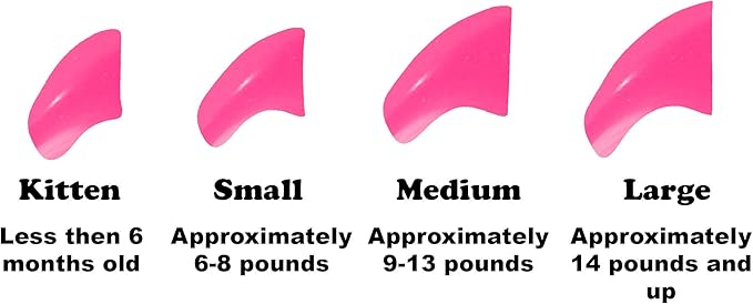 40 Pack Soft Nail Caps for Cat Claws HOT Pink Small