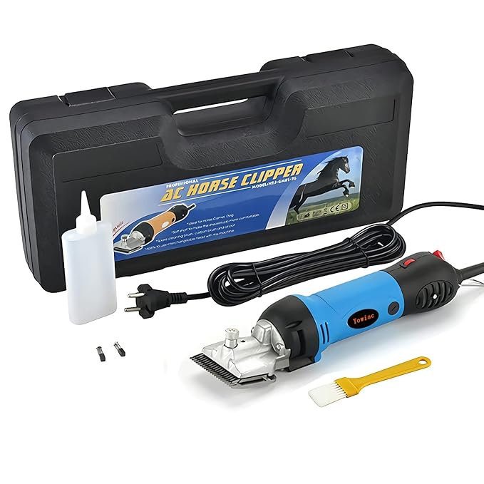 Horse Clippers,550w Electric Horse Grooming Kit,Professional Livestock Clippers, 6 Speeds Heavy Duty Equine Clippers for Big Dogs