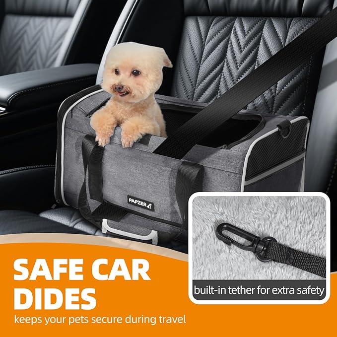 Top Loading Medium Cat Carrier with Privacy Curtain, Delta Approved TSA Pet Travel Crate Suitcase Luggage Sleeve, Soft-Sided Dog Kennel Bag 18x11x11 United Airline Approved Under Seat Grey