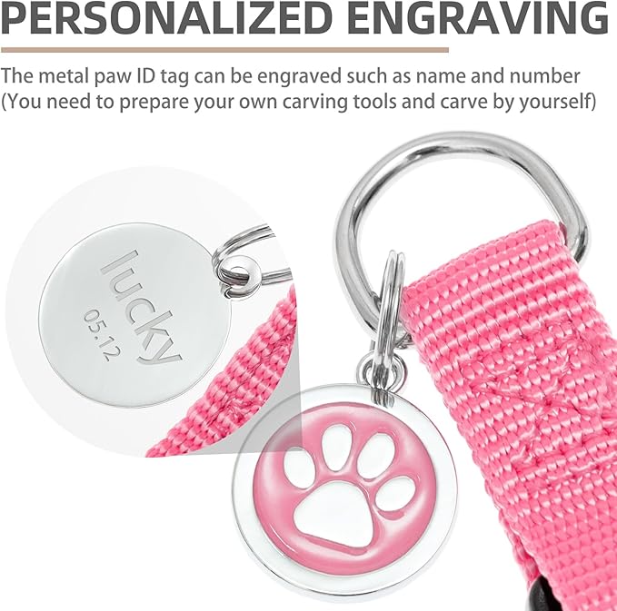 PUPTECK No Pull Dog Harness Soft Adjustable Basic Nylon Step in Puppy Vest Outdoor Walking with ID Tag X-Small