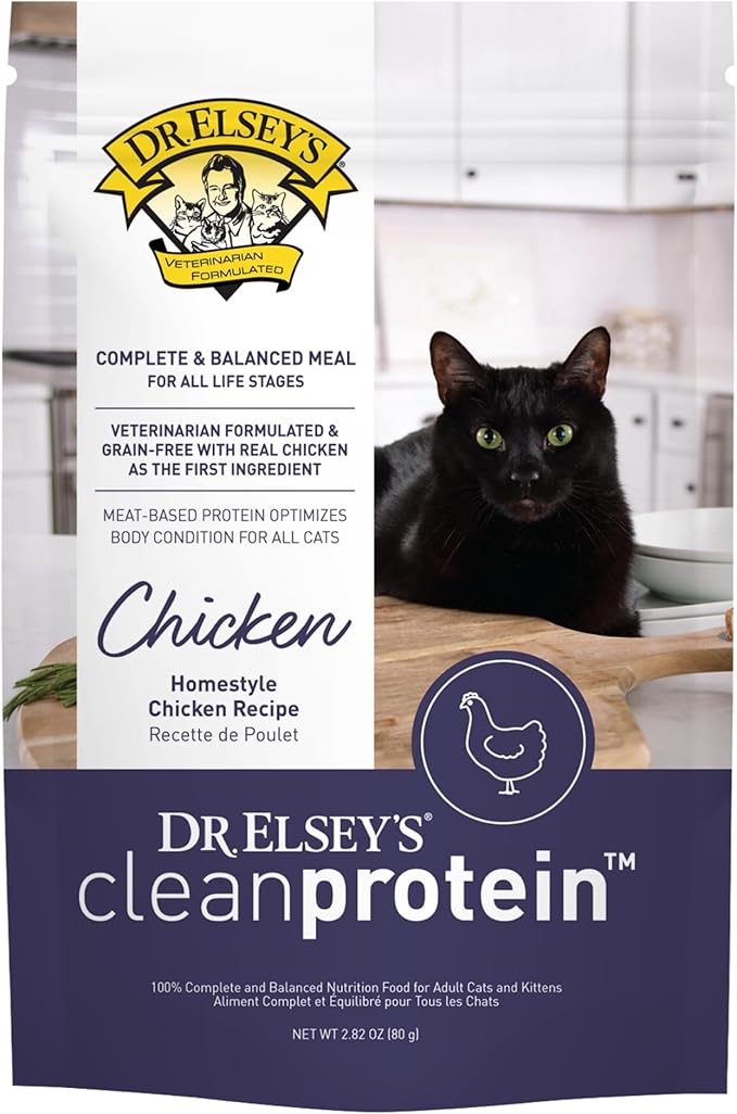 Dr. Elsey's Clean Protein Chicken Home Style Recipe All-Meat Pouch (Pack of 12)