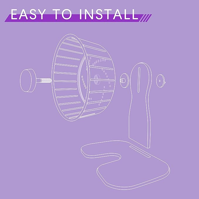 Petest Hamster Exercise Wheel, Silent Spinner Hamster Running Wheels, Diameter 8.3 inch, Purple