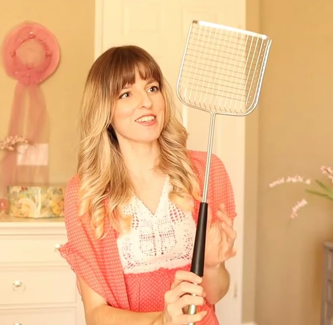 Sand Dipper Cat Poop Scooper & Chicken Poop Scooper - Rugged Big 6" Square Stainless Steel Long Handle for Home Kitty Litter Scoop & Farm Chicken Coop Scooper (Junior)