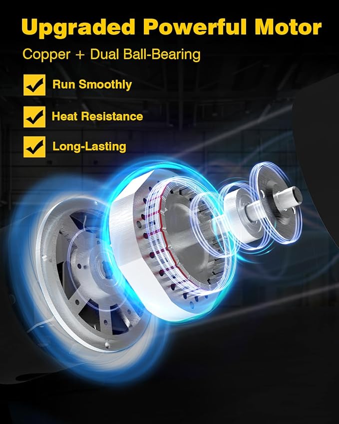 VENTISOL 20 Inch Wall Mount Fan Oscillating, 5500 CFM High Velocity Industrial Fans with 3 Speeds for Garage, Shop, Warehouse, Workshops, Cover Patio, ETL Listed