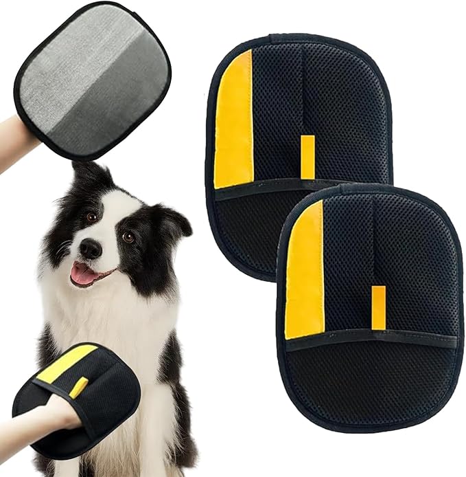 Static Pet Hair Remover Gloves, Reusable Electrostatic Pet Cat Dog Hair Removal Grooming Gloves Brush Tool for Couch, Furniture, Carpet, Car Seat