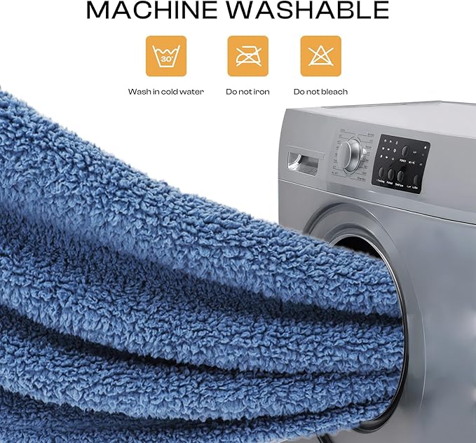 Luciphia 1 Pack 3 Calming Dog Blanket Fluffy Premium Fleece Pet Blankets Soft Sherpa Throw for Dogs Puppy Cat Haze Blue Small (23" x16")