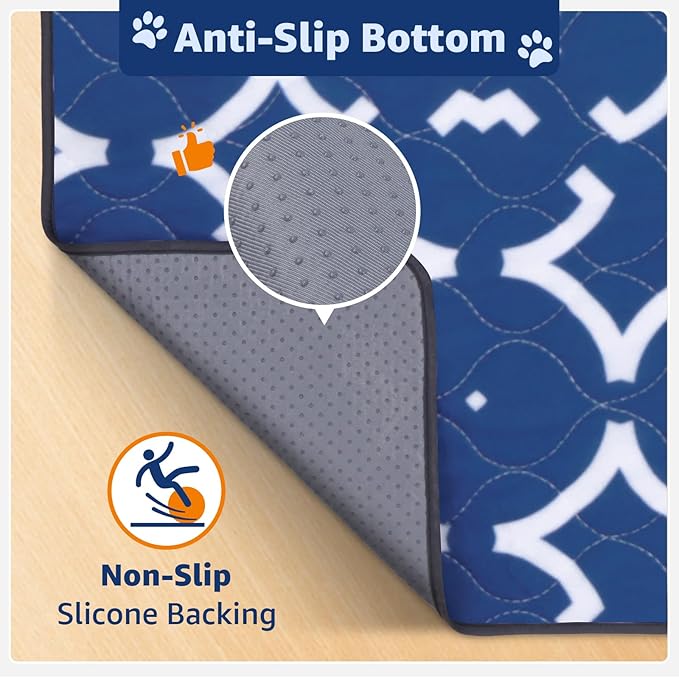 LOOBANI Washable Pee Pads for Dogs 36"x 72": 2 Pack Super Absorbent Reusable Puppy Pads Leakproof Whelping Pad Dog Playpen Mat, Waterproof Non-Slip Dog Training Pads for Floor, Crate, Potty