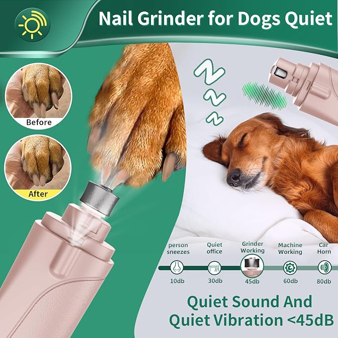 2 in 1 Cat Nail Clippers & Dog Nail Clippers Trimmers for Large Medium Small Dogs Cats Claw Trimmer Quick Sensor and Safety Guard USB Rechargeable with 2 LED Lights Dogs Nail Trimmer