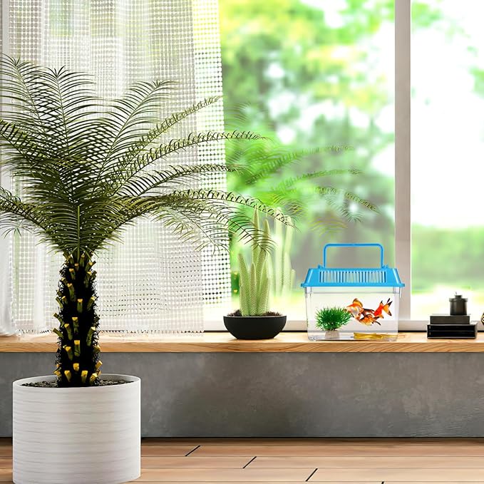 4pcs Portable Handheld Fish Tank Lightweight Aquarium for Turtle Goldfish and Hamster Transparent Container with Creative Design for Easy Feeding and Cleaning